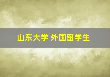 山东大学 外国留学生